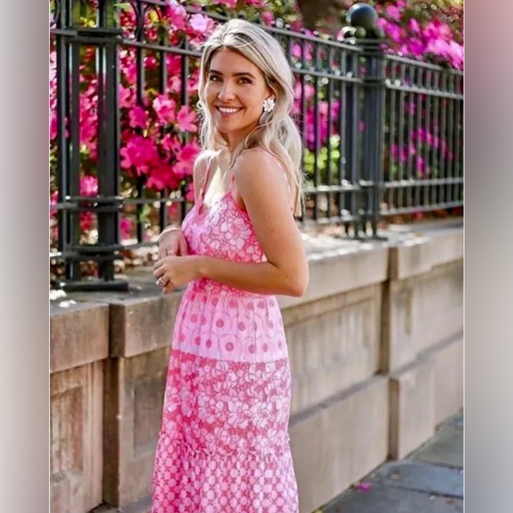 Lilly Pulitzer NWT Kyla Maxi Dress Lilly’s Coral Garden Eyelet Size 12,14 - Picture 4 of 16